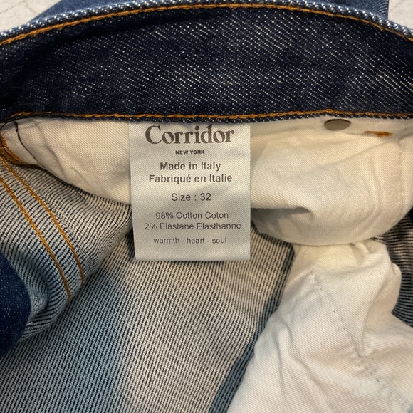 Corridor Men’s Blue Slim Straight Selvedge Jeans - Picture 4 of 6